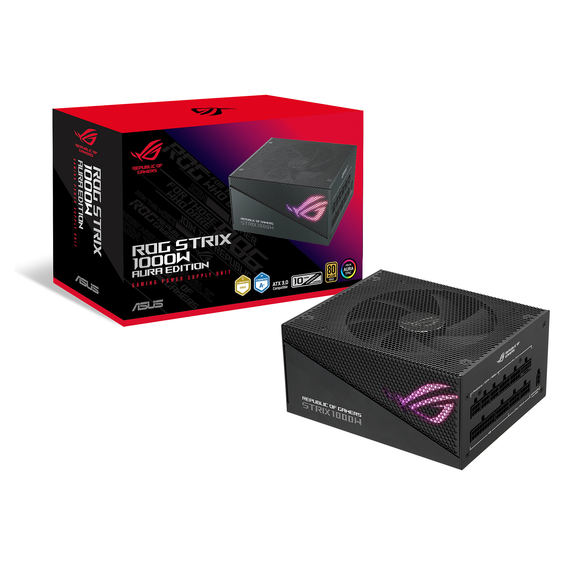 Furnizues Energjie ASUS ROG Strix Aura Edition 1000W 80+ Gold - 10