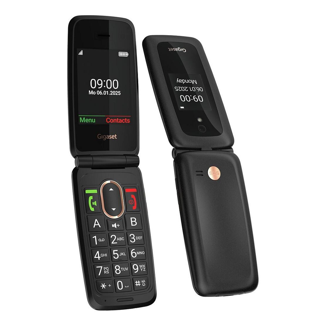 Telefon i Thjeshtë Gigaset GL795, 4G, ekran 2.8" IPS me ngjyra - Zezë - 2