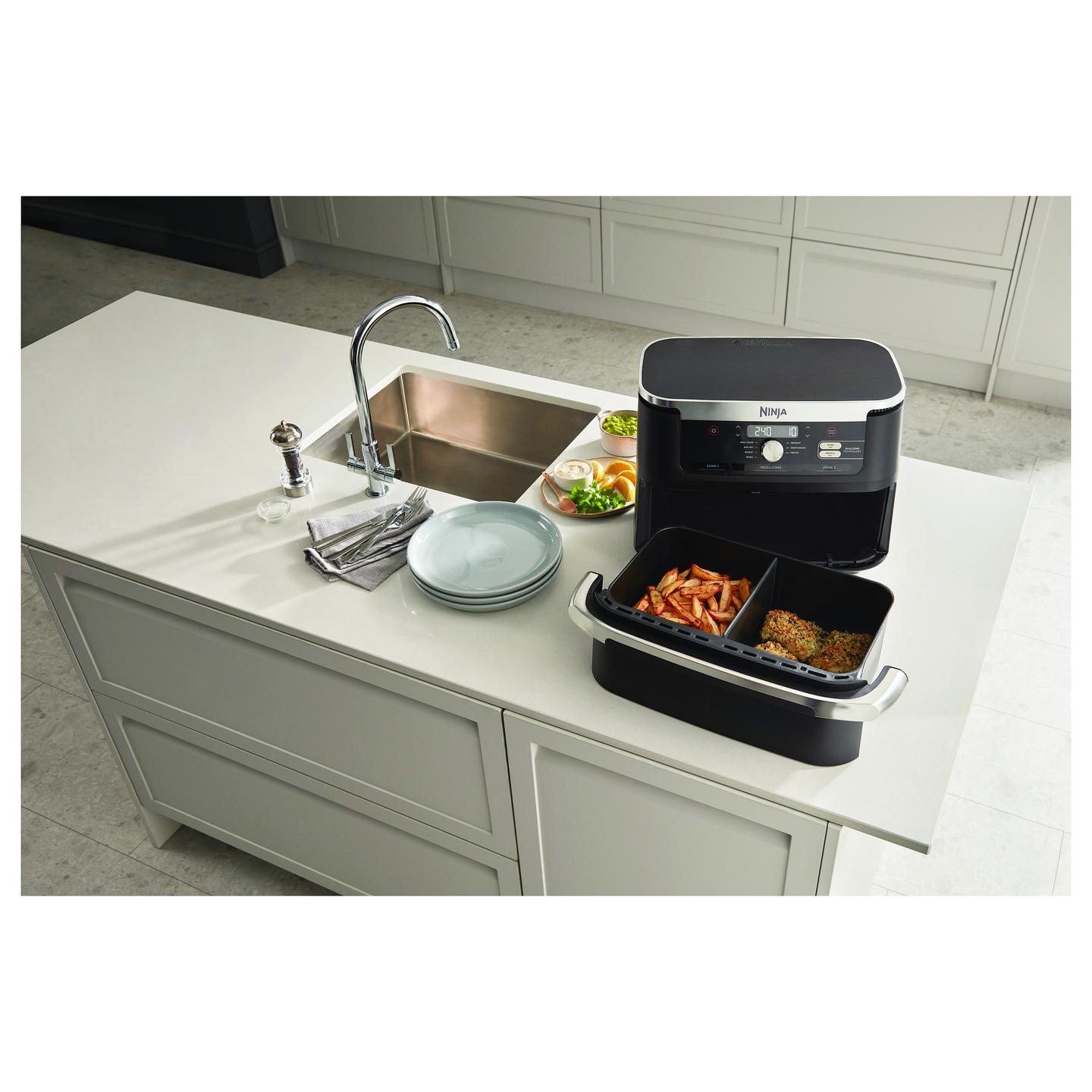 Fryer Ninja Foodi FlexDrawer AF500EU, 10,4 L, 2470 W, 2 Zona nga 5,2 L, 7 Funksione - Zezë/Bardhë - 13