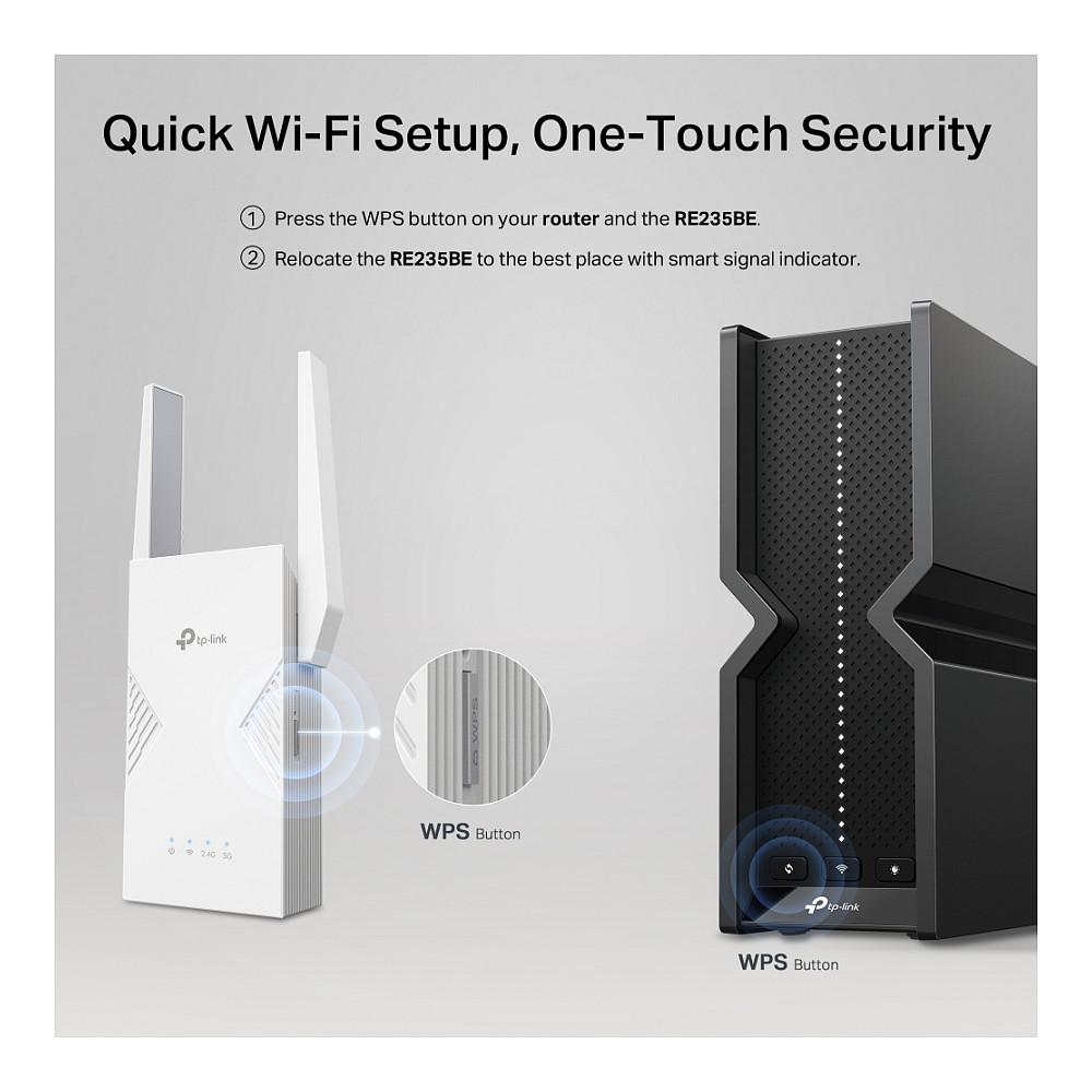 TP-Link RE235BE BE3600 Wi-Fi 7 Dual-Band Range Extender 3.6Gbps / 2.5GbE – Bardhë - 5