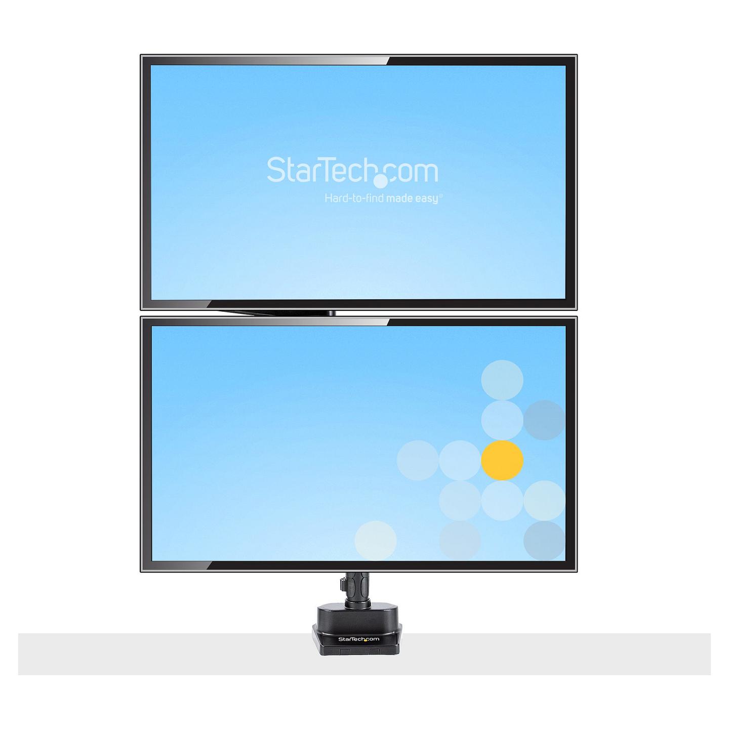 Mbajtëse për Monitor StarTech.com ARMDUALPIVOT, 2 Monitorë, deri 32", 16kg, VESA 75x75–100x100mm, Rregullim Lartësie, Pivot, Tilt - Black - 5
