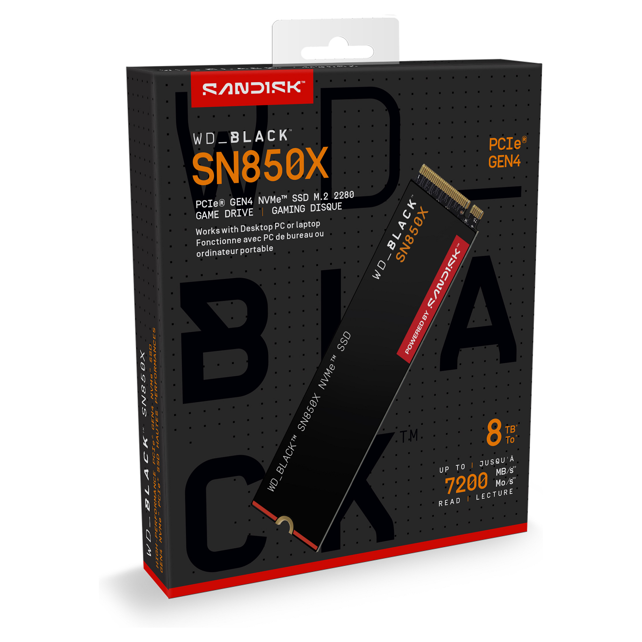 SSD M.2 8TB WD Black SN850X NVMe PCIe 4.0 x 4 - 6