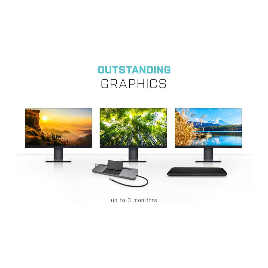 Docking Station i-tec C31FLATPRO100, USB-C, 3x Monitor, PD 85W, HDMI, DisplayPort, VGA, USB, LAN - Hiri - 12
