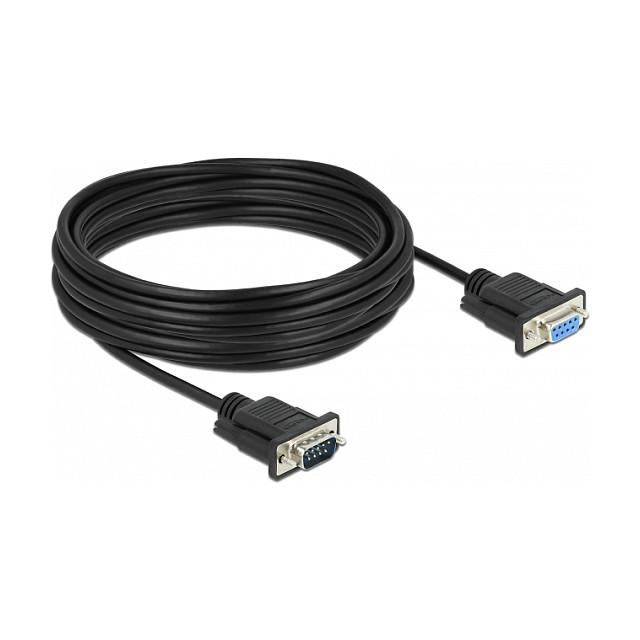 Kabllo Serial DeLOCK 86599 / RS-232 D-Sub9 Male në D-Sub9 Female / 1:1 / 10 m - Zezë - 2