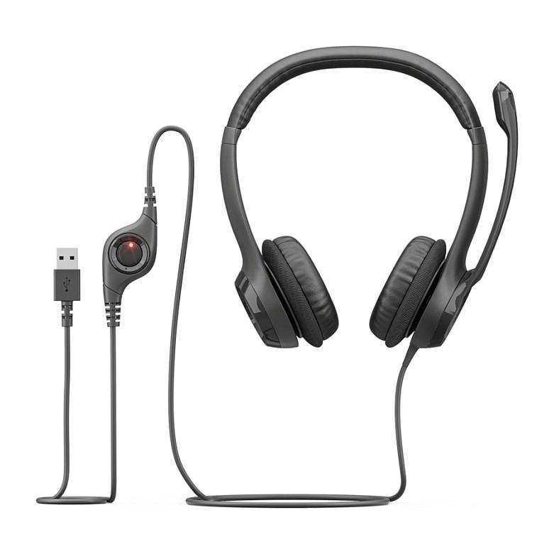 Kufje me kabllo Logitech H390 / On-Ear / USB-A / Stereo / Mikrofon Noise-Cancelling / 30mm - Zezë - 5
