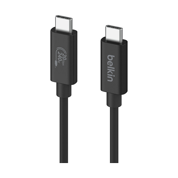 USB Kabllo Belkin Connect USB4 / USB-C në USB-C / 240W / 20Gbps / 2m - Zezë - 3
