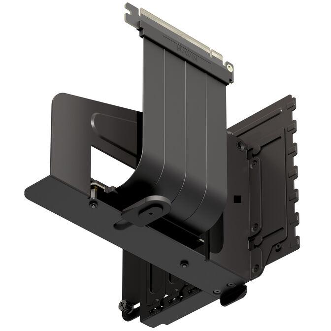 Mbajtës Vertikal për Kartelë Grafike HAVN HS 420 / PCIe 5.0 Riser / deri në 4.5-Slot / 470mm - Zezë