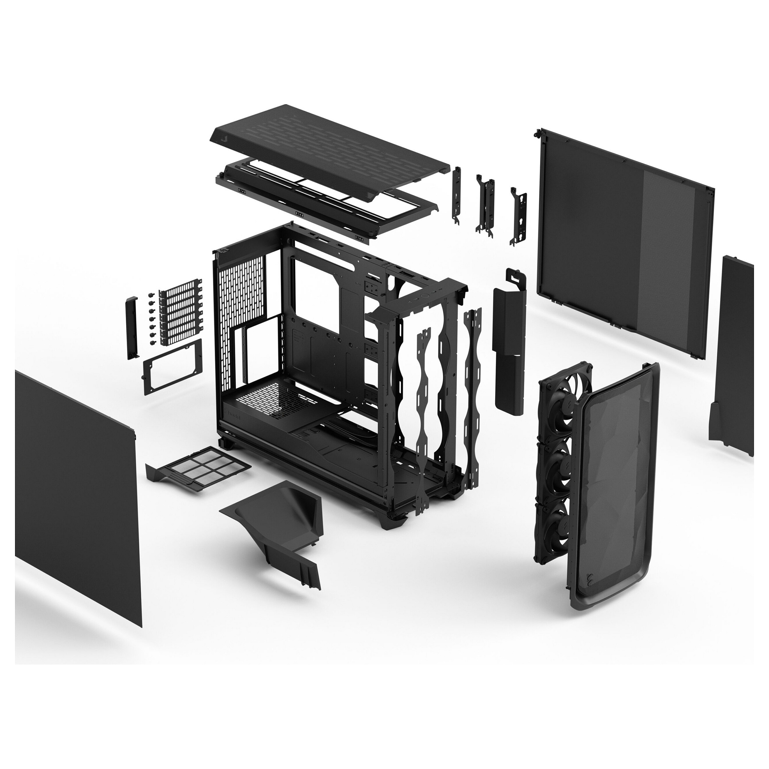 Kasë PC Fractal Design Meshify 3 XL Black Solid / EATX / ATX / 3x 140mm Fan - Zezë - 14