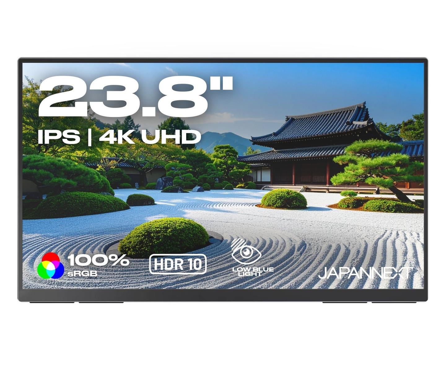 Monitor Portativ JAPANNEXT JN-MD-IPS238U-C6 / 23.8" / 4K UHD IPS / 60Hz / 14ms / HDMI+USB-C - Zezë