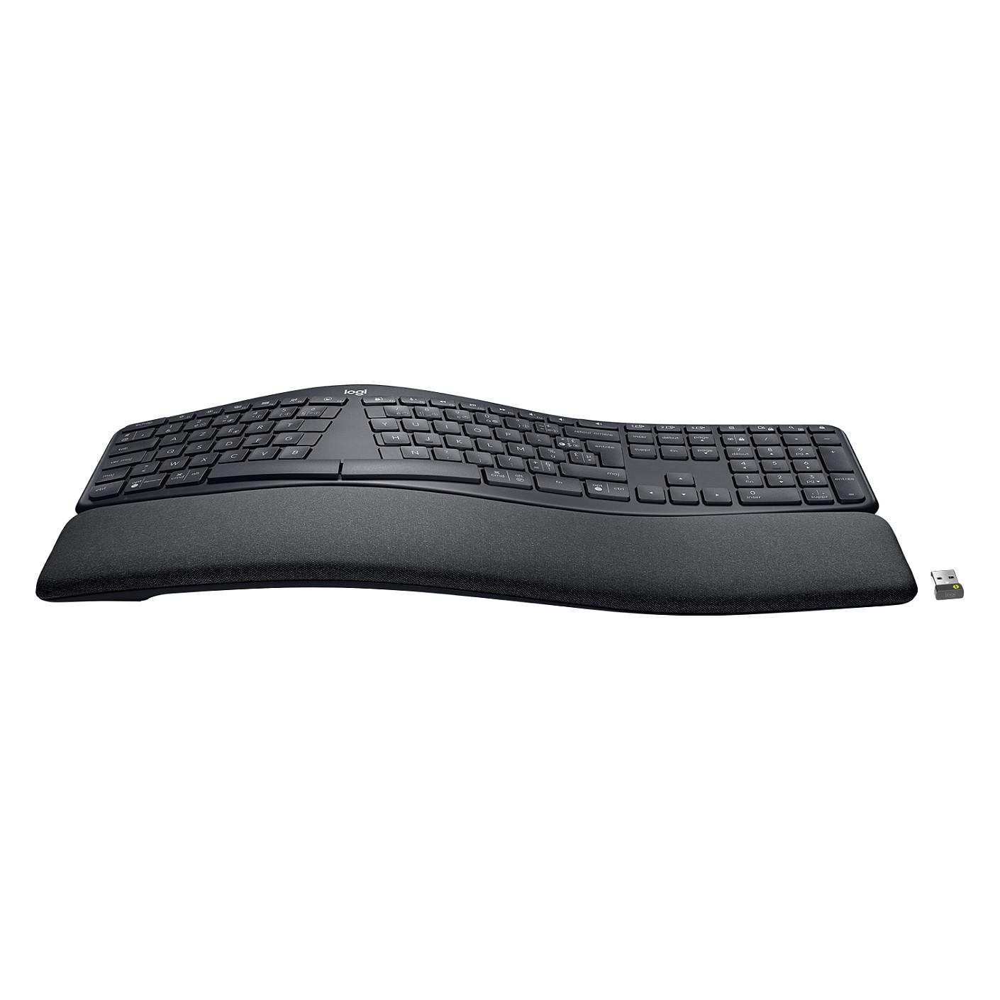 Tastierë pa kabllo Logitech ERGO K860 Split for Business, Bluetooth, Logi Bolt 2.4 GHz, Ergonomike, Split, 109 Taste, AZERTY French – Zezë - 6