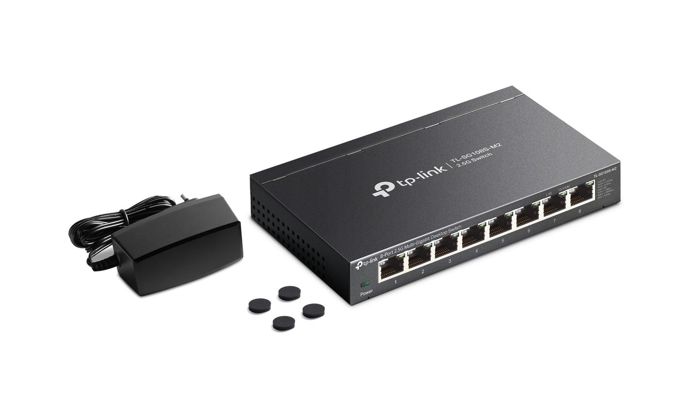 TP-Link TL-SG108S 8-Port Gigabit Unmanaged Switch – 8× RJ45 10/100/1000Mbps, 16Gbps, QoS, IGMP Snooping, Fanless, Desktop/Wall-Mount – E Zezë - 1