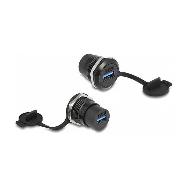 Adapter DeLOCK 86966 / USB-A Femër në USB-A Femër / USB 3.2 Gen 1 / 5Gbps / Montim – Zezë