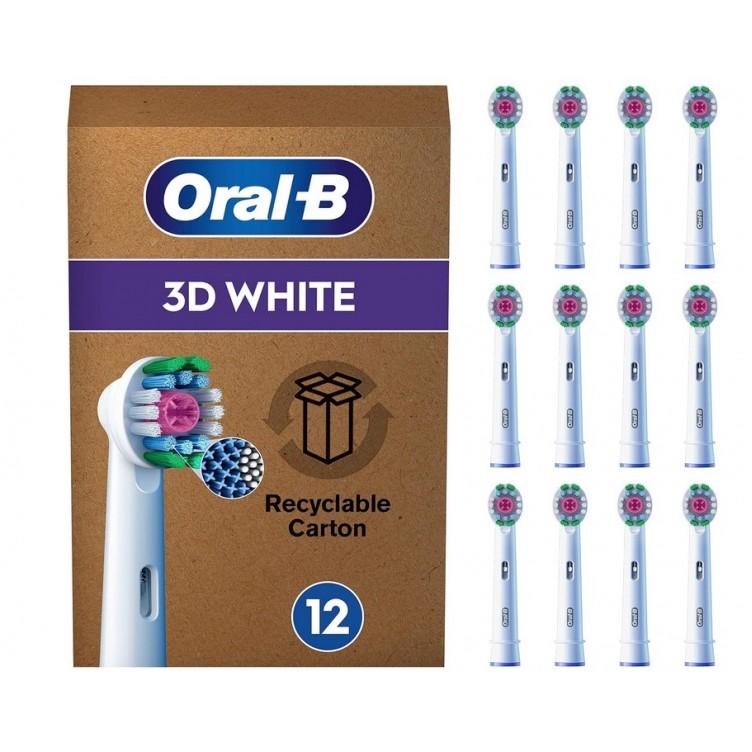 Koka Zëvendësuese për Furçë Dhëmbësh Oral-B Pro 3D White, Set me 12 Copë – Bardhë