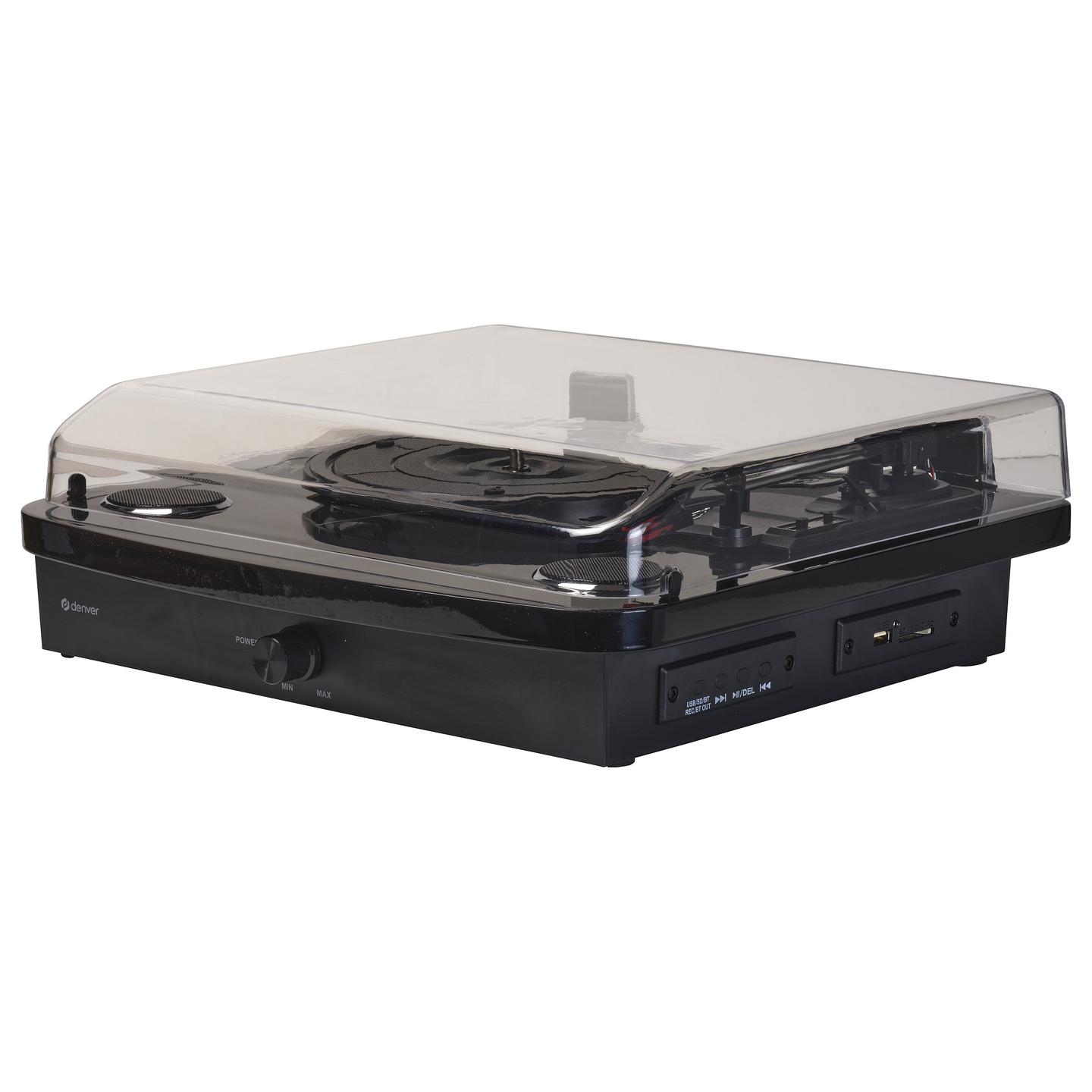 Gramafon Denver VPL-230B, Gjysmë Automatik, USB, 2W - Zezë - 5