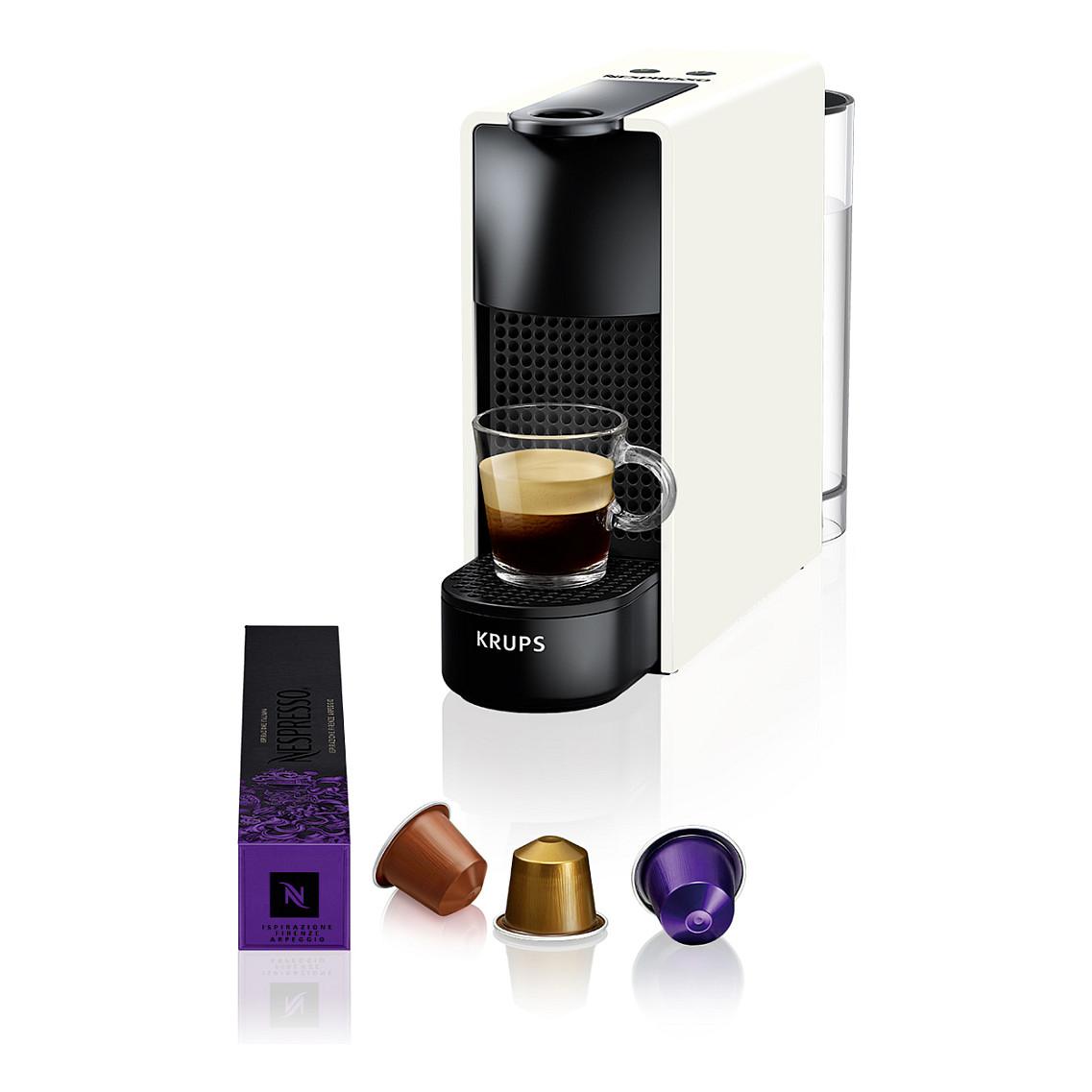 Aparat për Kafe me Kapsula Krups Nespresso Essenza Mini XN1101, 1310 W, 19 Bar, 0.6 L – Bardhë/Zezë