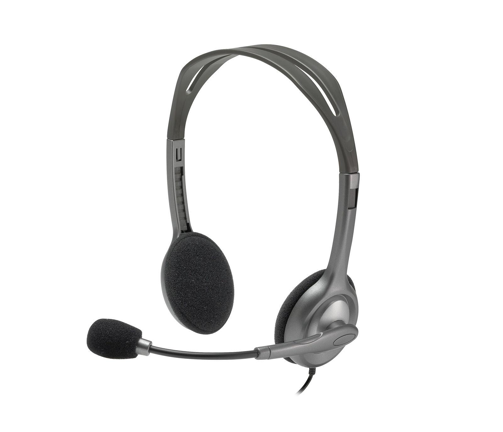 Kufje me kabllo Logitech H110 / 3.5mm / Stereo / Mikrofon Unidireksional - Gri