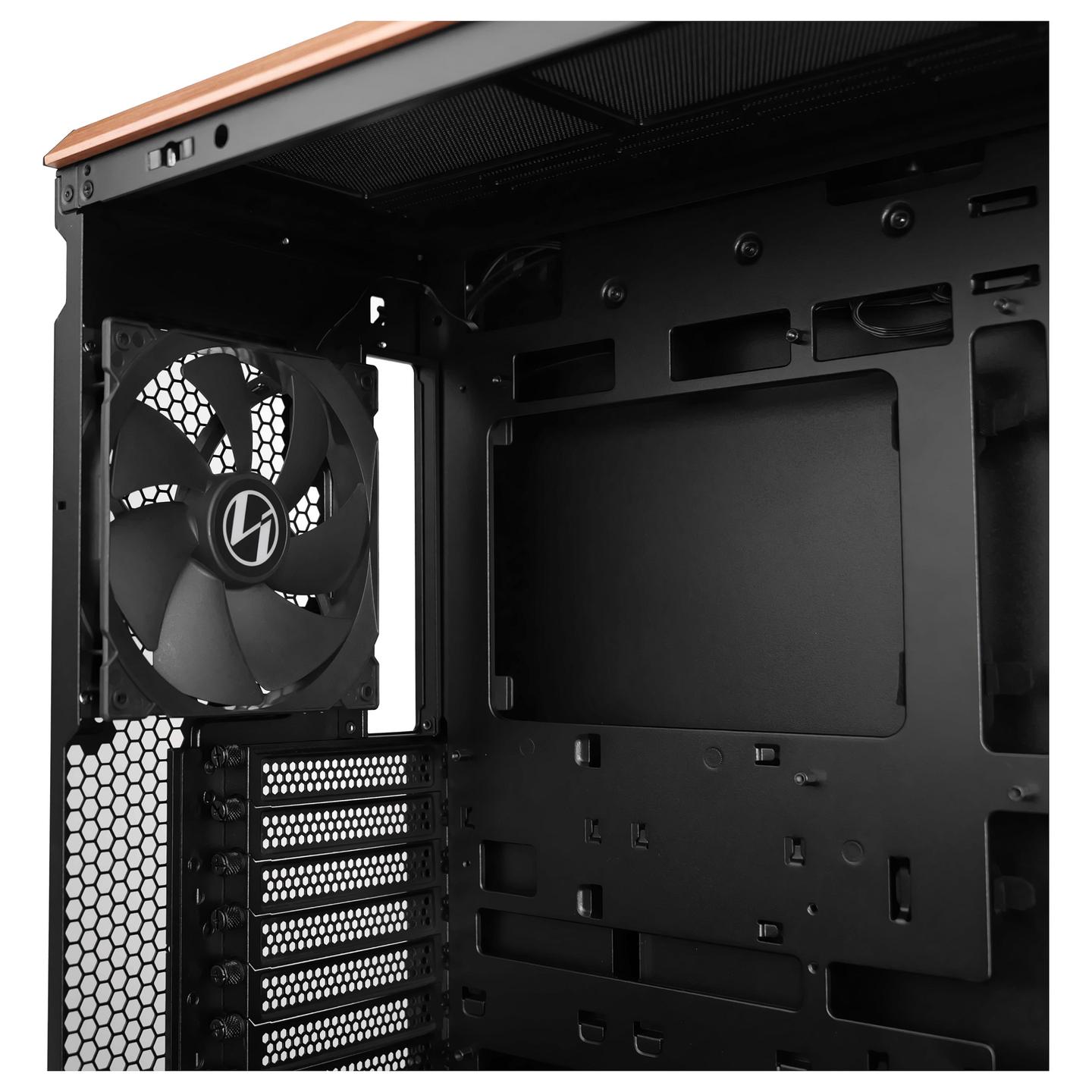 Kasë PC Lian Li LANCOOL 217 / Midi Tower / E-ATX / 2x 170mm + 1x 140mm Fan / Tempered Glass - Zezë - 12