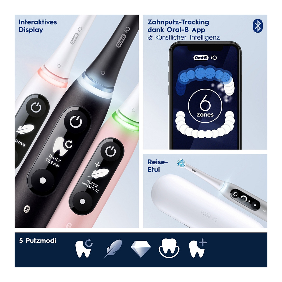 Furçë dhëmbësh elektrike Oral‑B iO Series 6 – Bardhë - 6