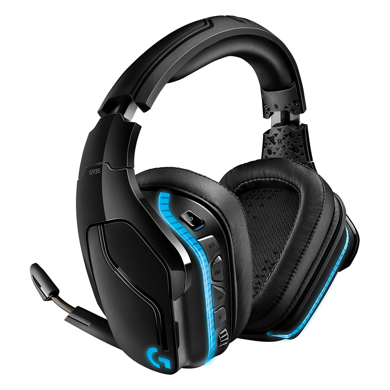 Kufje Gaming Logitech G935/ 7.1 Surround Sound/ Microphone/ Wireless/ PC / PS4/ Xbox/ Të zeza - 1