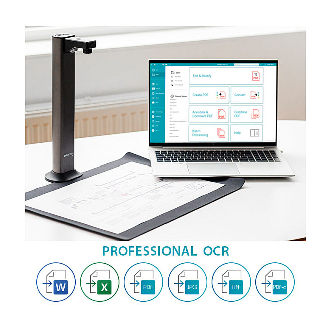 IRIScan Desk 7 Pro A3 Book Scanner – Skaner Profesional Dokumentesh 18MP, OCR, Win/Mac - 3