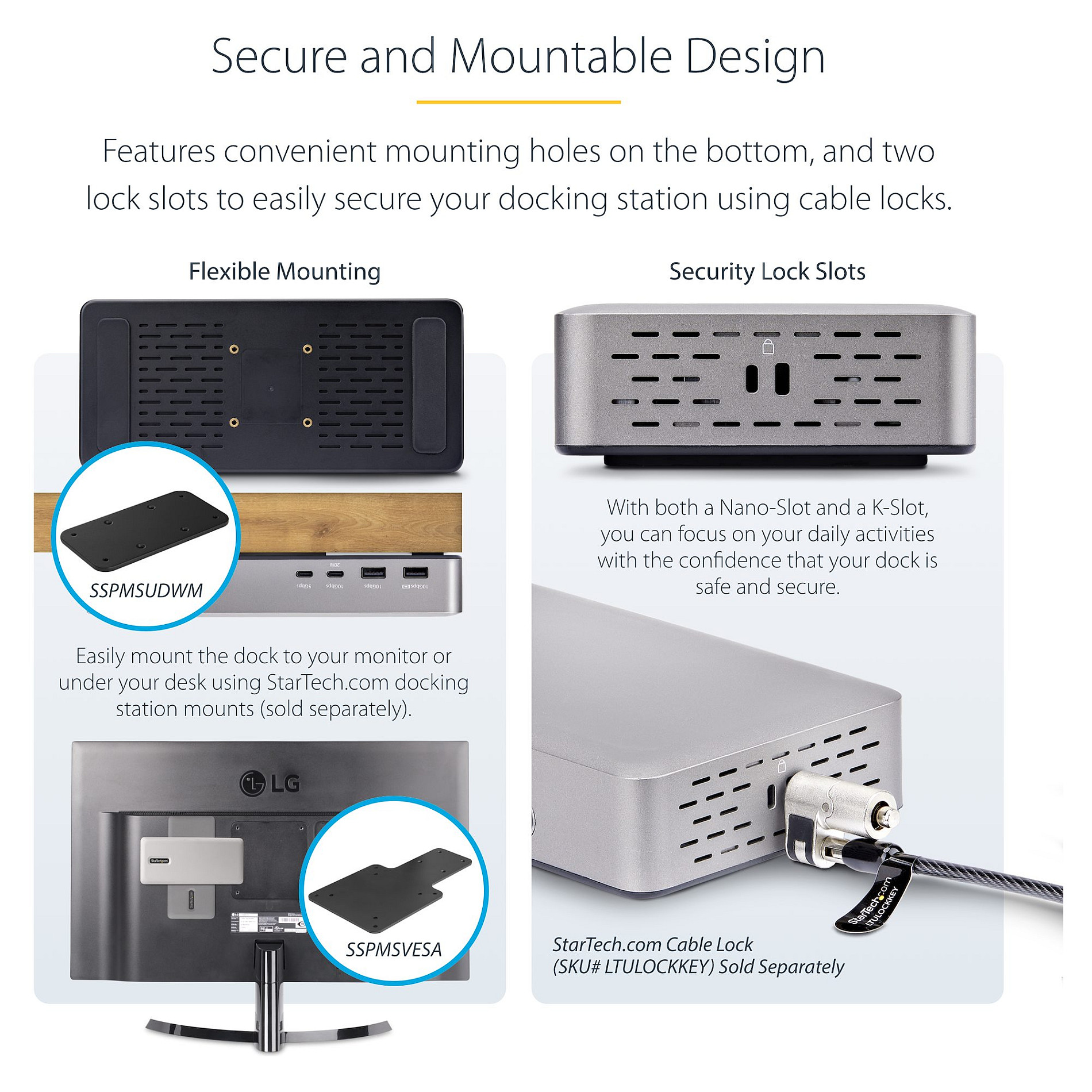 Docking Station USB4 StarTech Dual 4K Dock / 100W PD / 3xUSB-A / 2xUSB-C / 2xHDMI – Argjend - 7