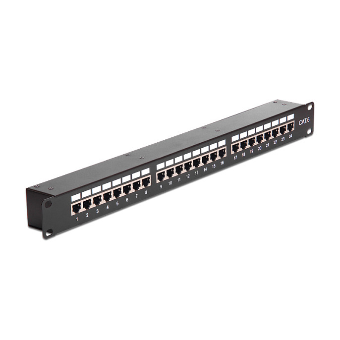 DELOCK 19” 24-Port Cat.6 Coupler Patch Panel RJ45 Rackmount 1U – Model 43295 - 1