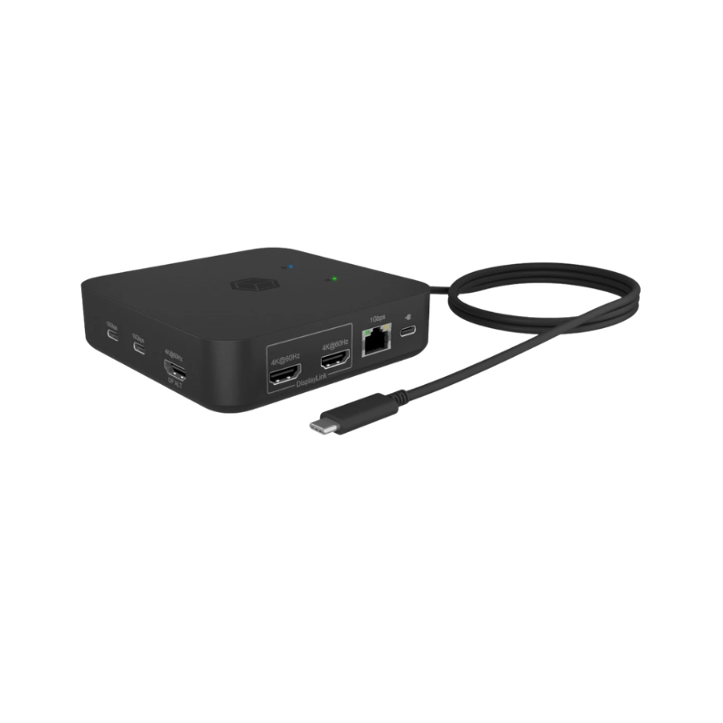 Docking Station ICY BOX IB-DK4090-C / 4x USB-A / 3x USB-C / 3x HDMI / Ethernet / Audio / 85W PD – Zezë - 2