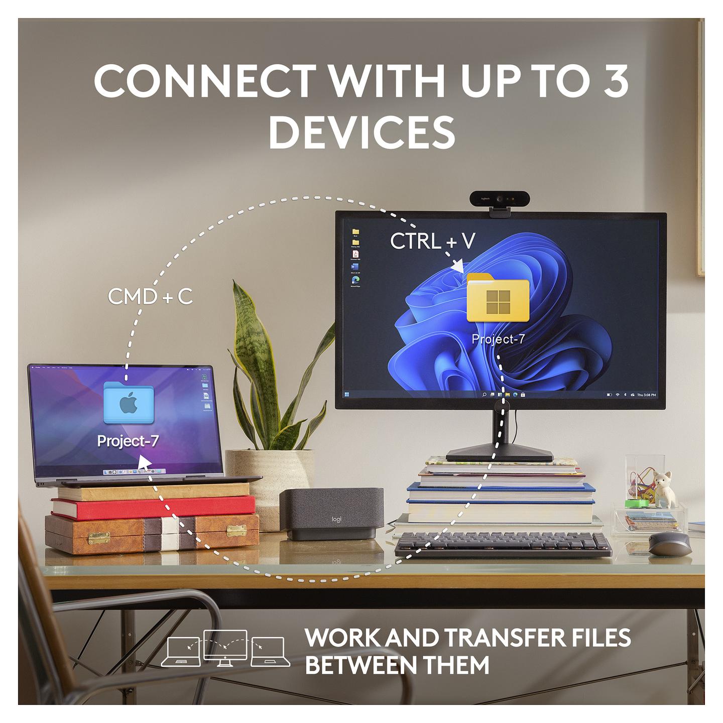 Maus pa Kabllo Logitech MX Anywhere 3S / Optik Darkfield / 8000 DPI / 6 Butona / Bluetooth / 2.4 GHz / Logi Bolt - Rozë - 16