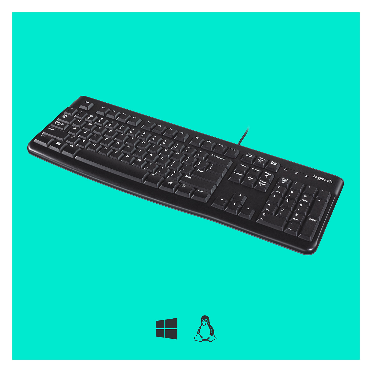 Tastierë me kabllo / Logitech K120 / Dutch layout / USB - 13