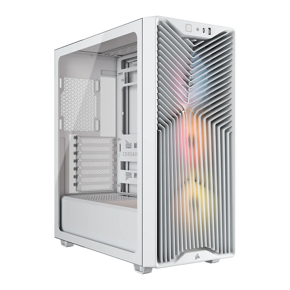 Kasë PC Corsair 3200D RS ARGB / Mid Tower / ATX / 3x 120mm ARGB Fan / Tempered Glass / Mesh / 360mm Radiator - Bardhë