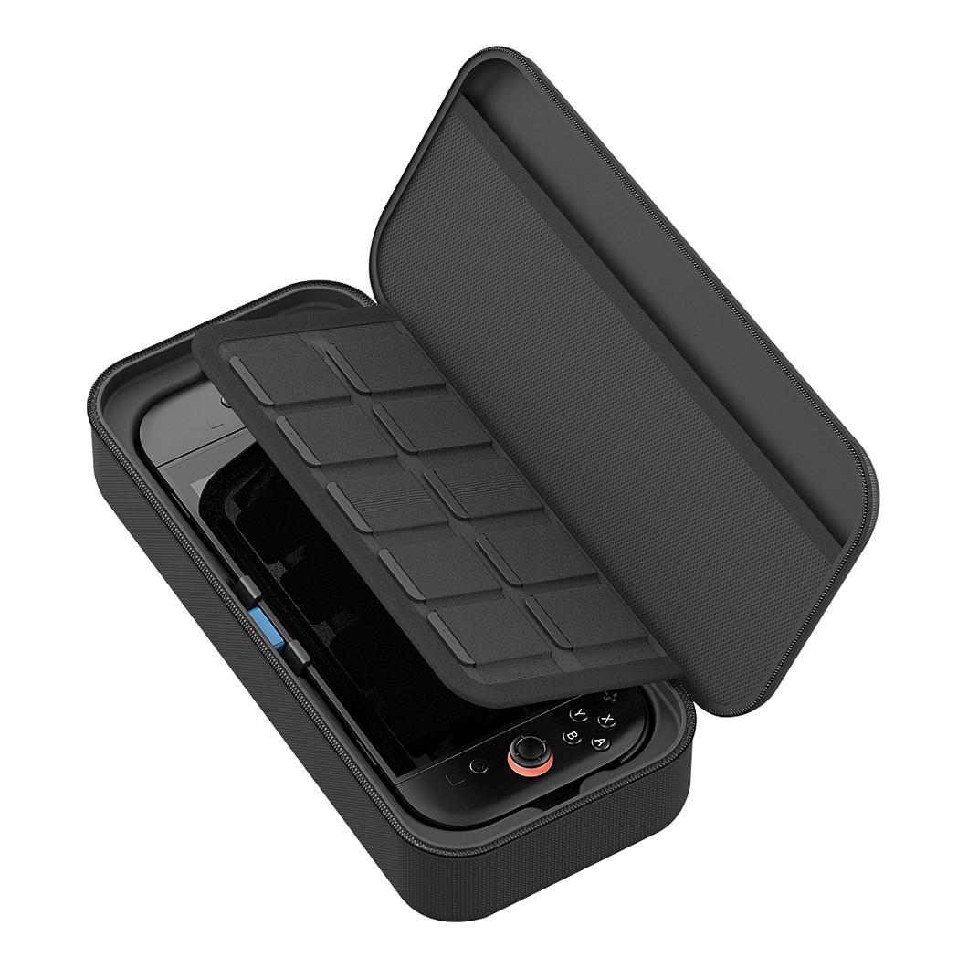 Këllëf për Konzolë Venom VS4964 / Nintendo Switch 2 / Power Bank 10,000 mAh / Mbajtje për 10 Lojëra / Magnetik – Zezë/Blu - 3