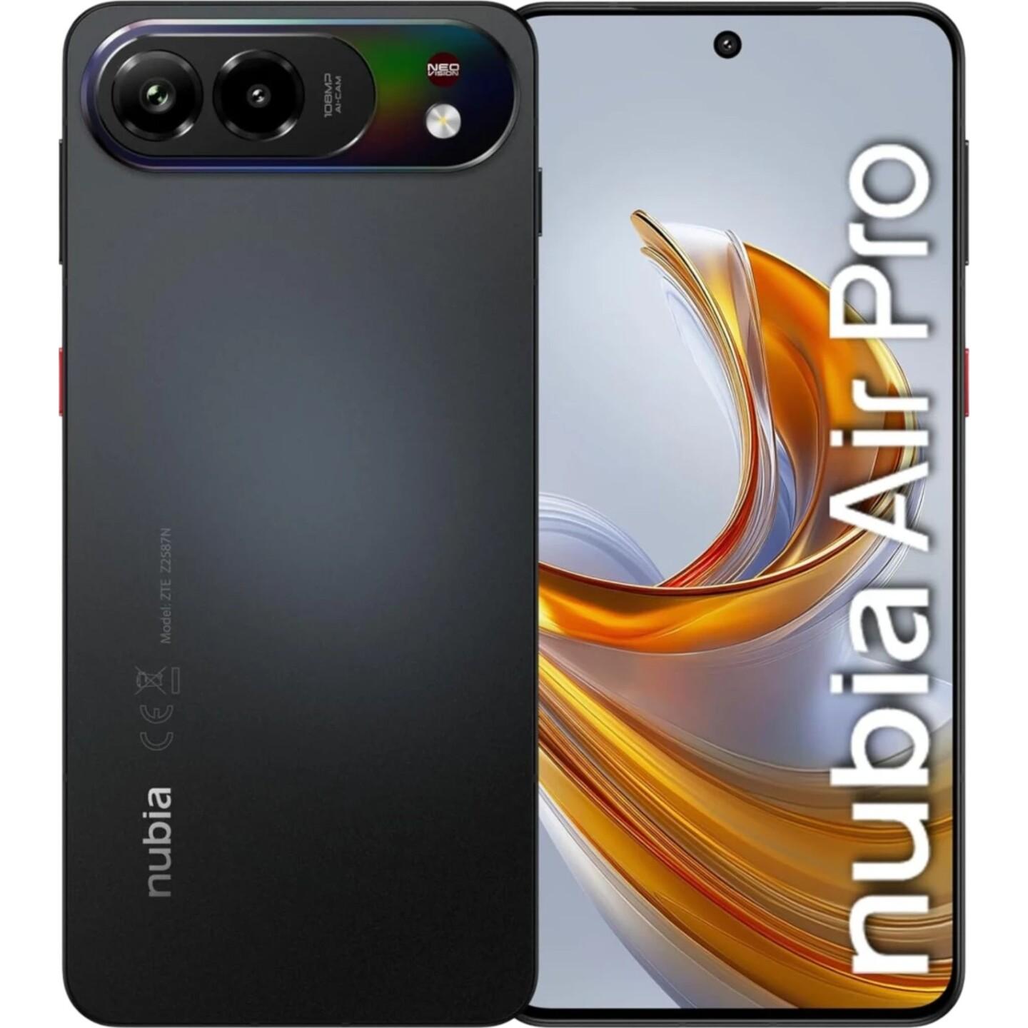 Telefon i mençur ZTE Nubia Air Pro, 6.77", 5G, 8GB RAM, 512GB, Dual SIM, Android 16 - Zezë