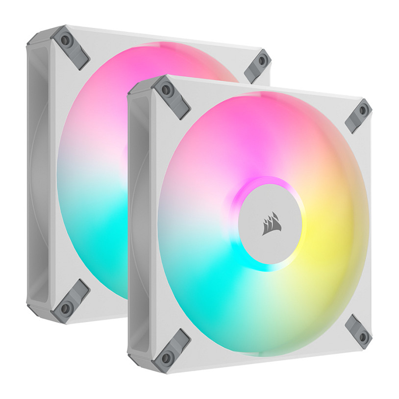 Ftohës për Kasë Corsair iCUE AF140 RGB ELITE / 140mm / 500-1700 RPM / RGB / PWM / 2-Pack – Bardhë