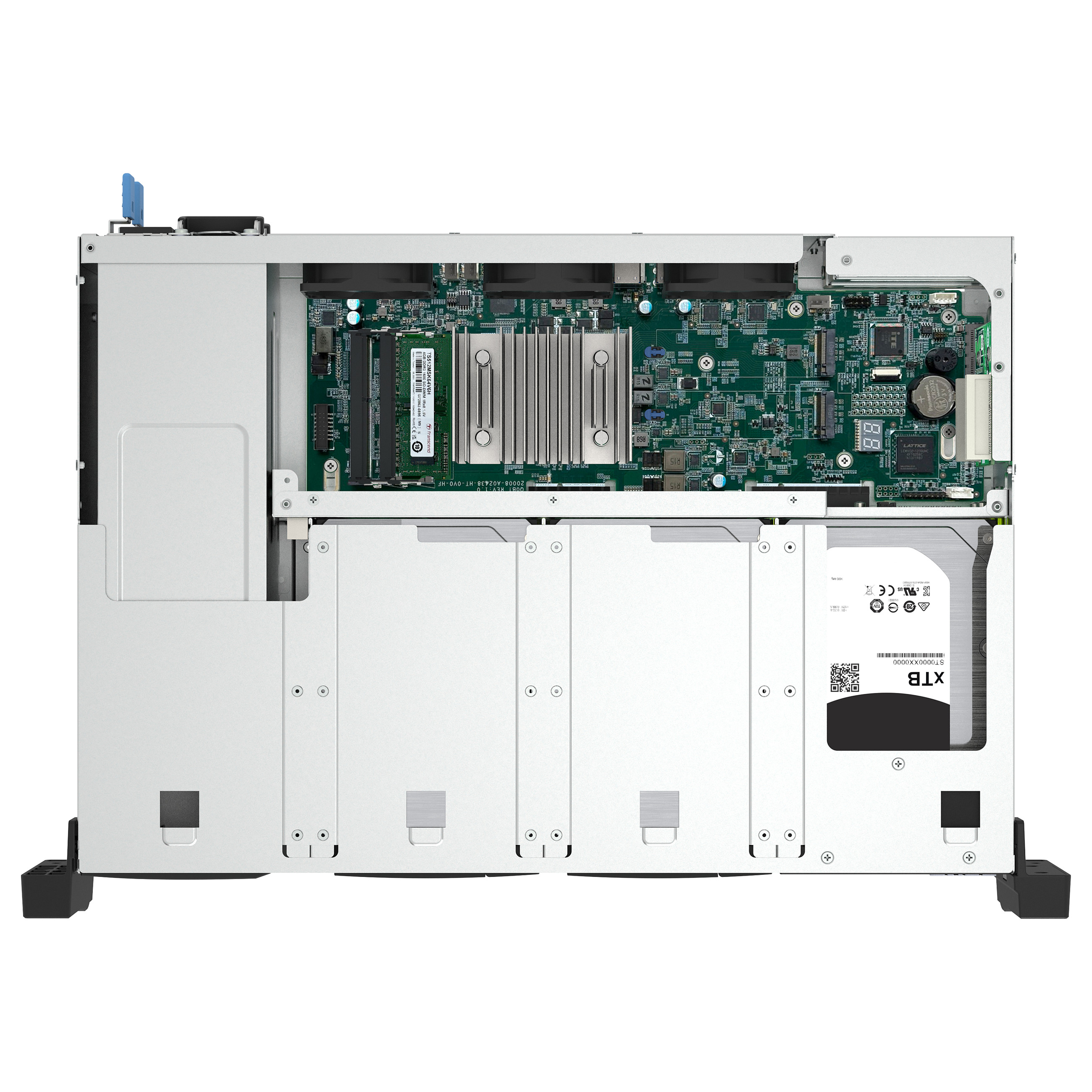 NAS QNAP TS‑855eU‑RP‑8G 8‑Bay Short Depth Rackmount / Intel Atom C5125 (8 cores, 2.8GHz) 8GB / 2x 2.5GbE / 2x M.2 2280 /2x PCIe Gen3 / 250W Redundant PSU - 6