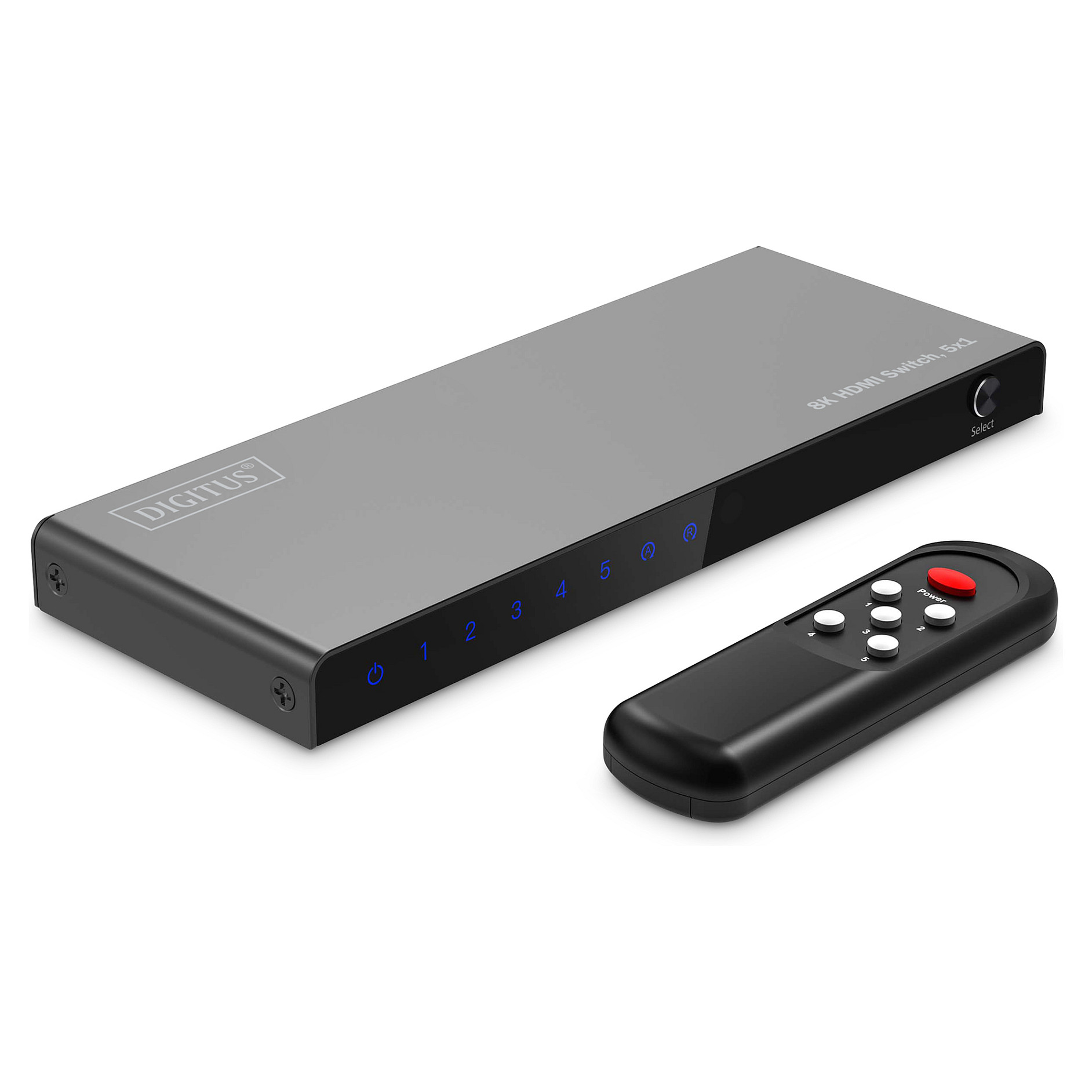 Switch DIGITUS HDMI 5x1 / 8K/60Hz / HDR / HDCP 2.3 - 1