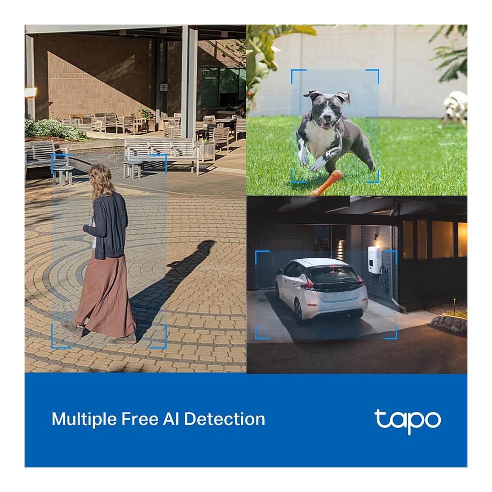 Kamerë Sigurie IP CCTV TP-Link Tapo C520WS, 2K 4MP, Wi-Fi, Pan & Tilt 360° - Zezë/Bardhë - 5