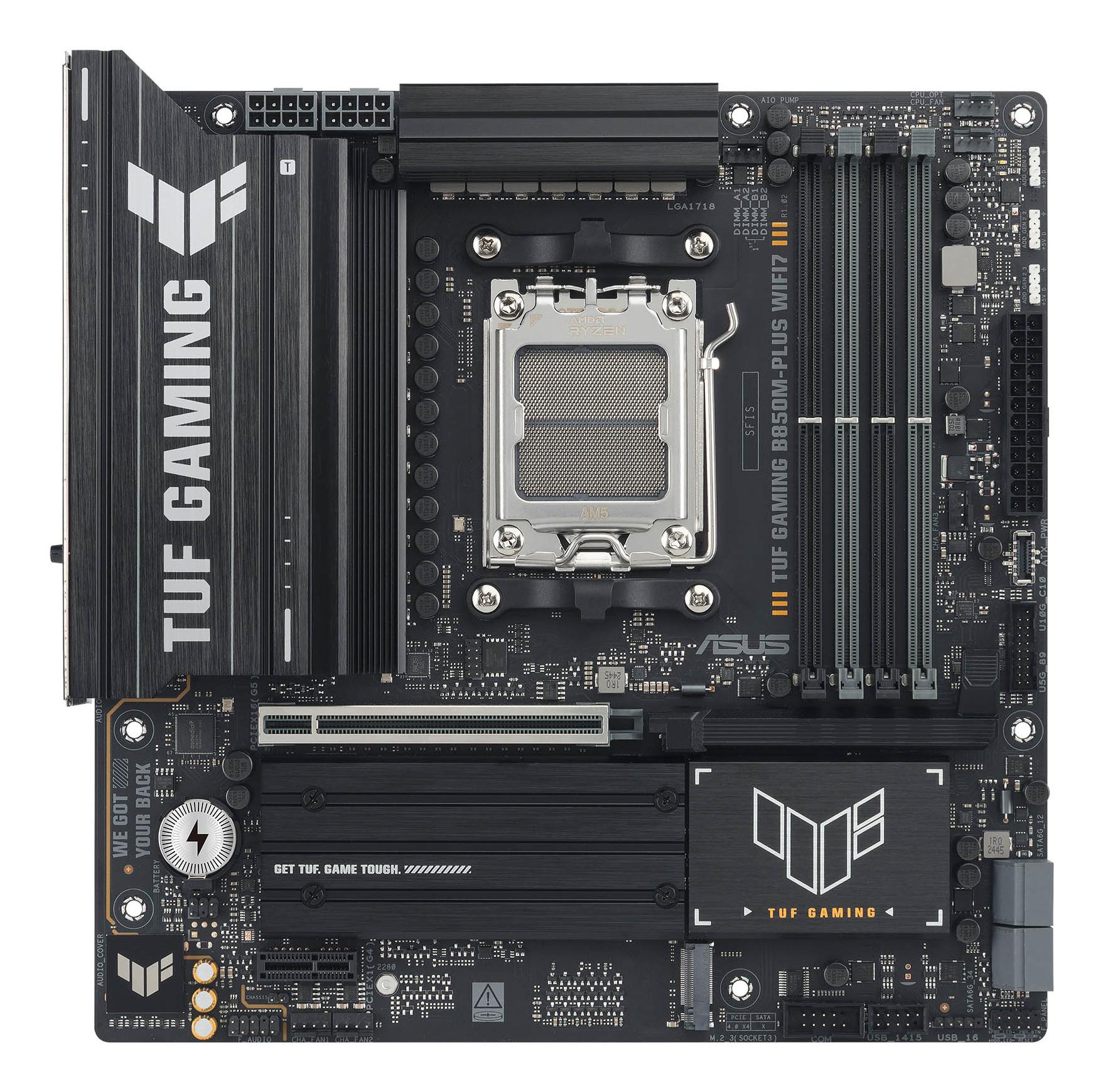 ASUS TUF GAMING B850M-PLUS WIFI7 – AMD B850, AM5, DDR5, Wi-Fi 7, 2.5GbE, Micro-ATX