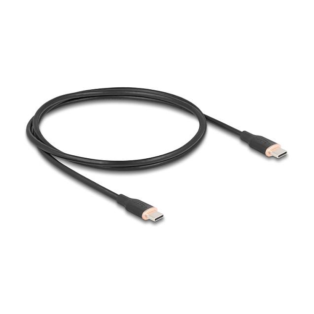 Kabllo USB DeLOCK 81238 / USB-C në USB-C / 1m / USB 2.0 / 480 Mbps - Zezë