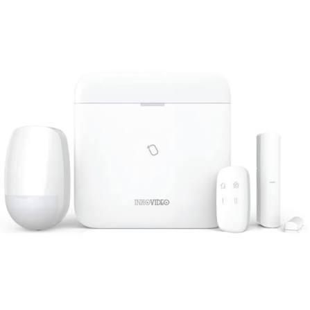 Sistem Alarm Inkovideo INKO-PRO-KIT, Wireless, 868MHz, Tri-X/Cam-X, AES-128, 96 Zona, 4G, Wi-Fi, 4520mAh - Bardhë