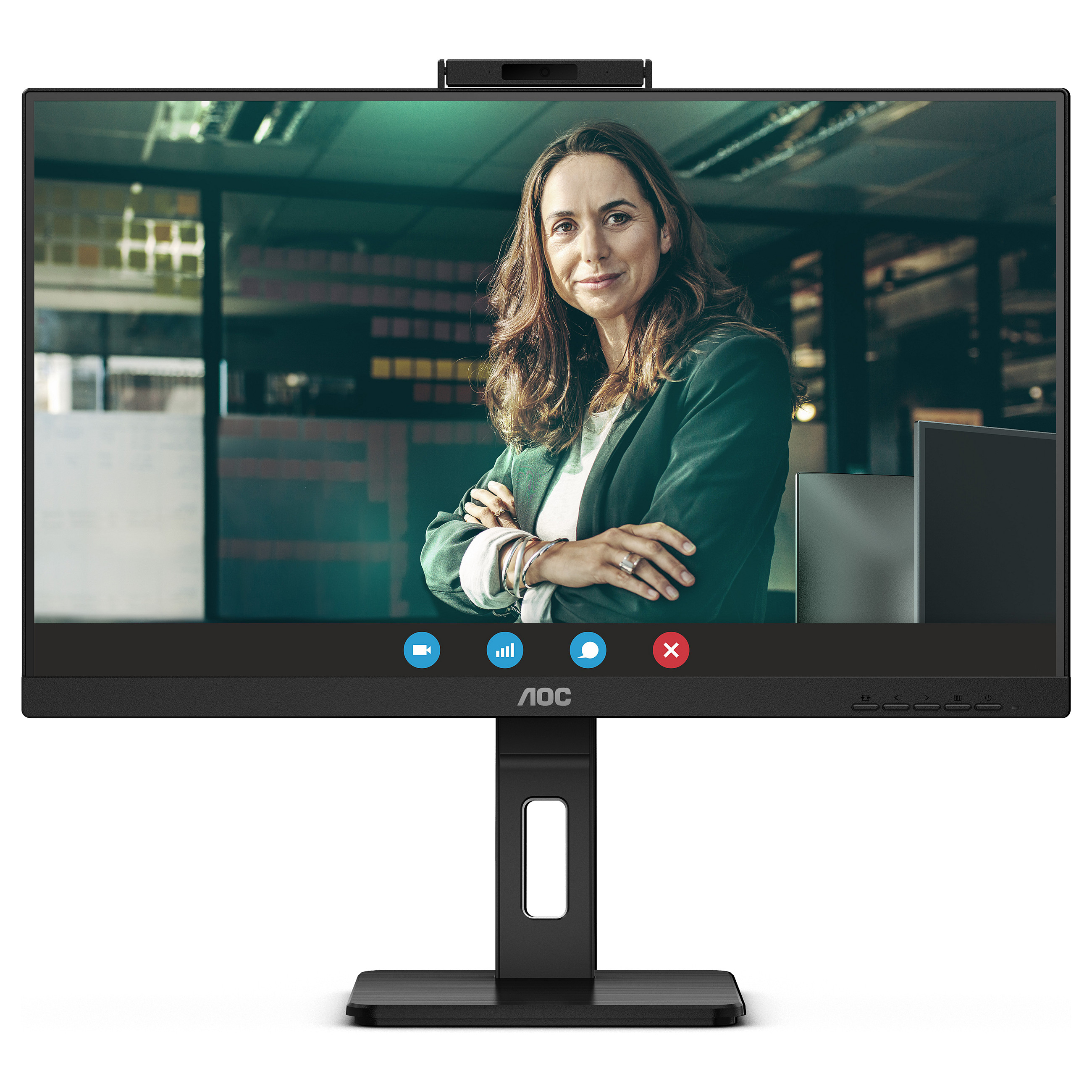 Monitor AOC Q27P3CW / 27″ / Quad HD IPS LED / 100Hz / 4ms / USB + HDMI + DP + USB-C / WebCam - Zezë - 5
