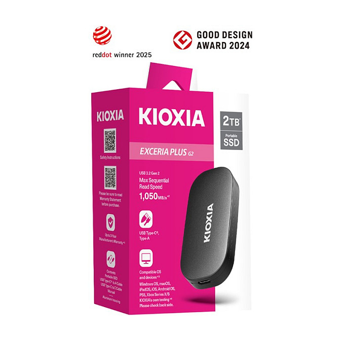 SSD të Jashtme KIOXIA EXCERIA PLUS G2 Portable SSD 2000GB USB 3.2 Gen2 Type-C - 3
