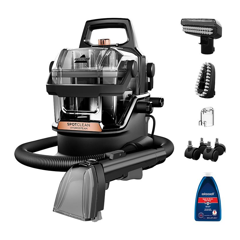Fshesë me Vakum për qilima dhe tapiceri Bissell SpotClean HydroSteam Pro / 1000W / 1.9L / 1.5L / 1.5m / 4.5m / HydroSteam / SteamWash / Steam / Wash – Zezë - 1