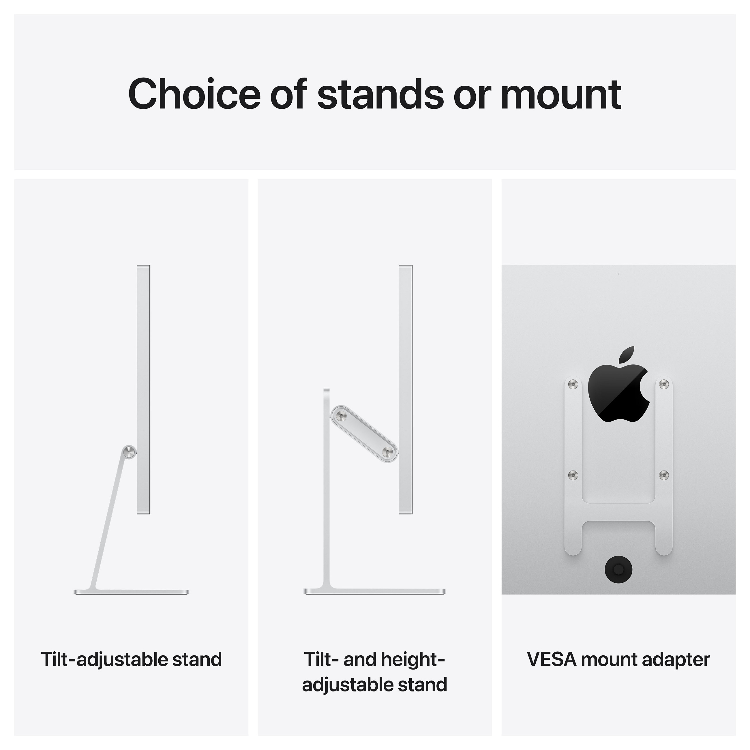 Monitor Apple Studio Display / Nano-texture glass / 27" / 5K Ultra HD LED / 60Hz / Stand i rregullueshëm - Argjend - 6
