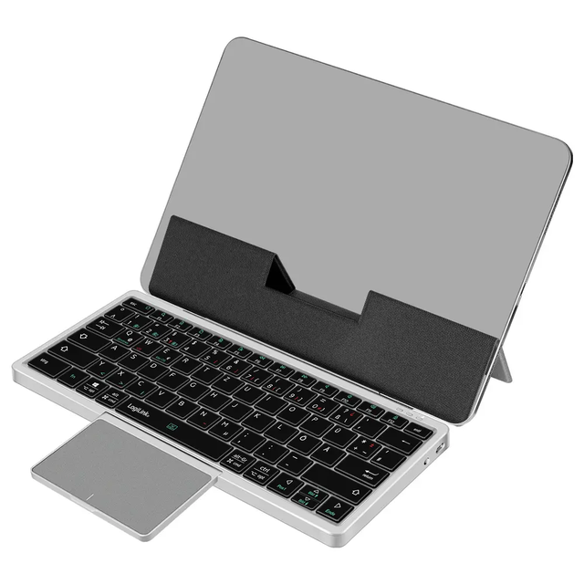 Tastierë Pa kabllo LogiLink ID0214 / Bluetooth / Touchpad Multi-Touch / 3 Pajisje / USB-C - Hiri - 3