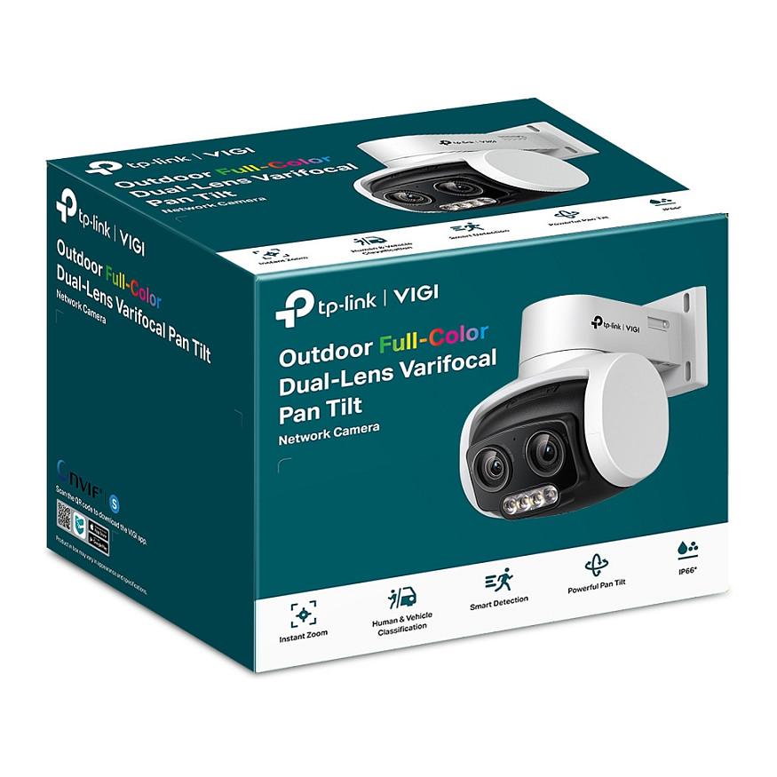 TP-Link VIGI C540V – Kamerë IP 4MP Dual-Lens Varifocal Pan-Tilt, 3× Zoom, PoE, Full-Color, IP66, Bardhë/Zezë - 3