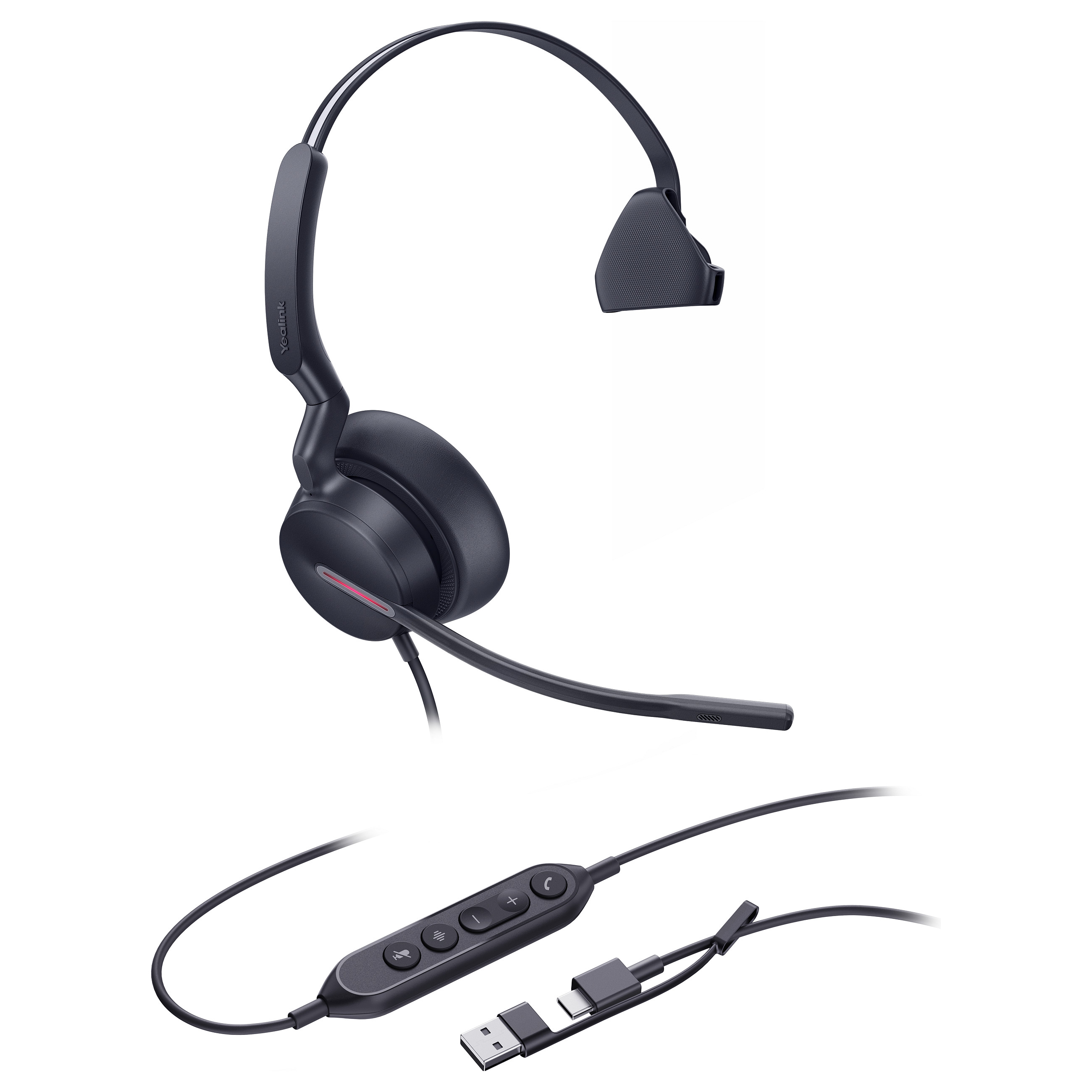 Kufje me Kabllo Yealink UH46 Mono / USB-C | A / On-Ear / Mikrofon – Zezë