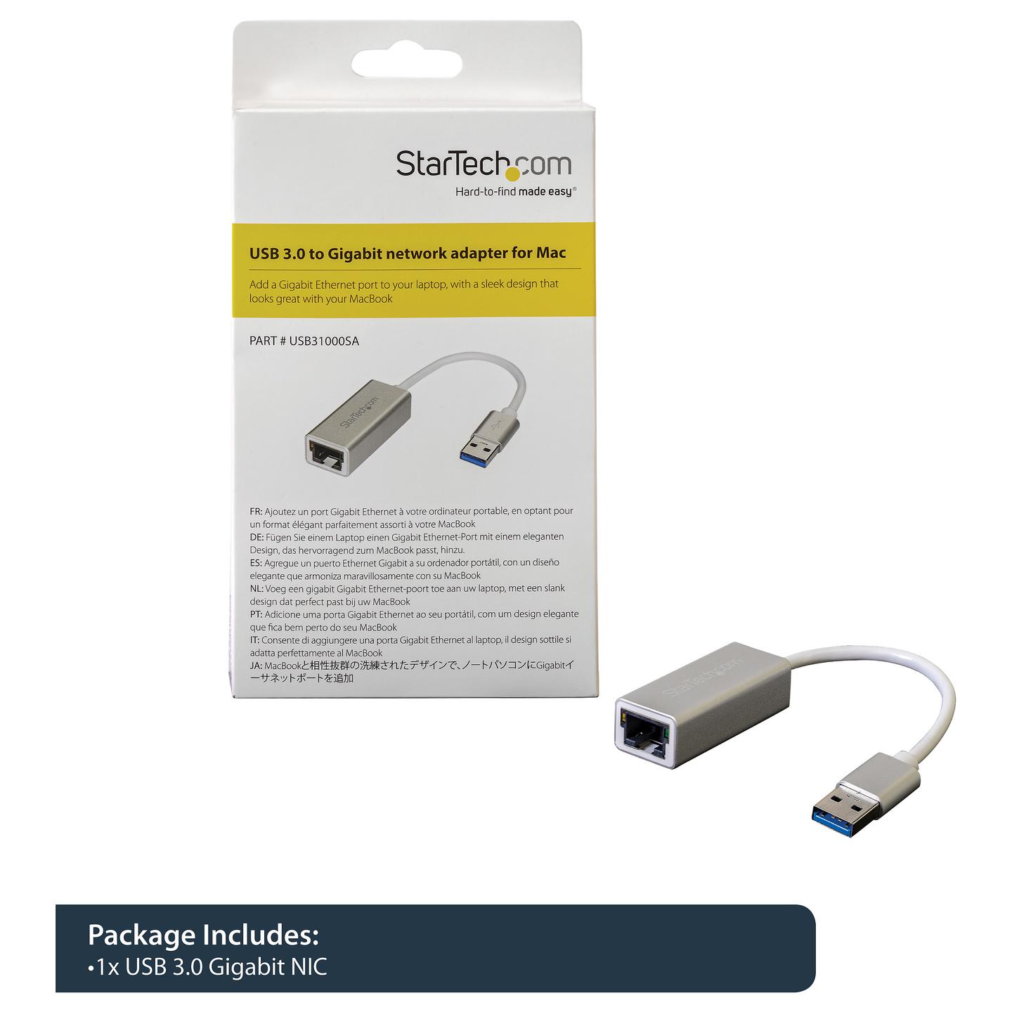 Adapter Rrjeti StarTech.com USB31000SA, USB 3.0, RJ45, Gigabit 1000Mbps, Realtek RTL8153 - Argjend - 10