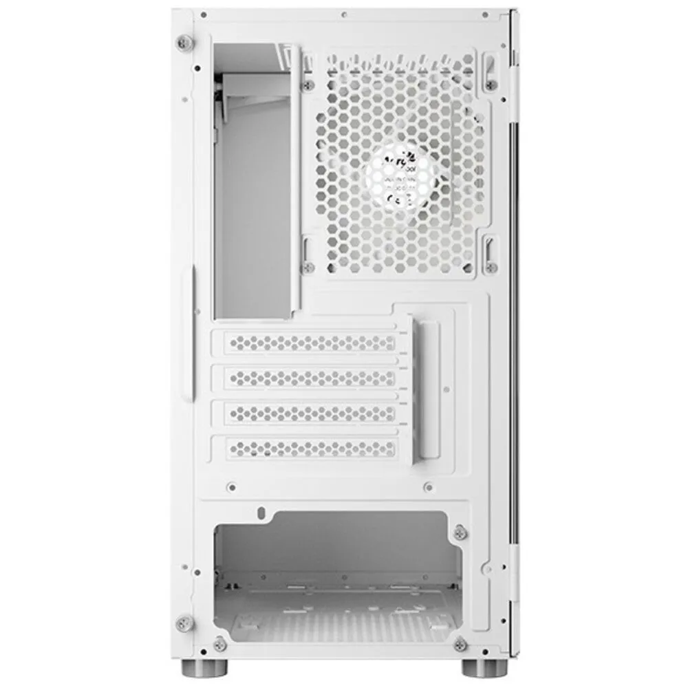 Kasë PC Aerocool CS-111-G-WT-v1 / Mini Tower / Micro-ATX + Mini-ITX / 1x 120mm Rear Fan / Tempered Glass - Bardhë - 2