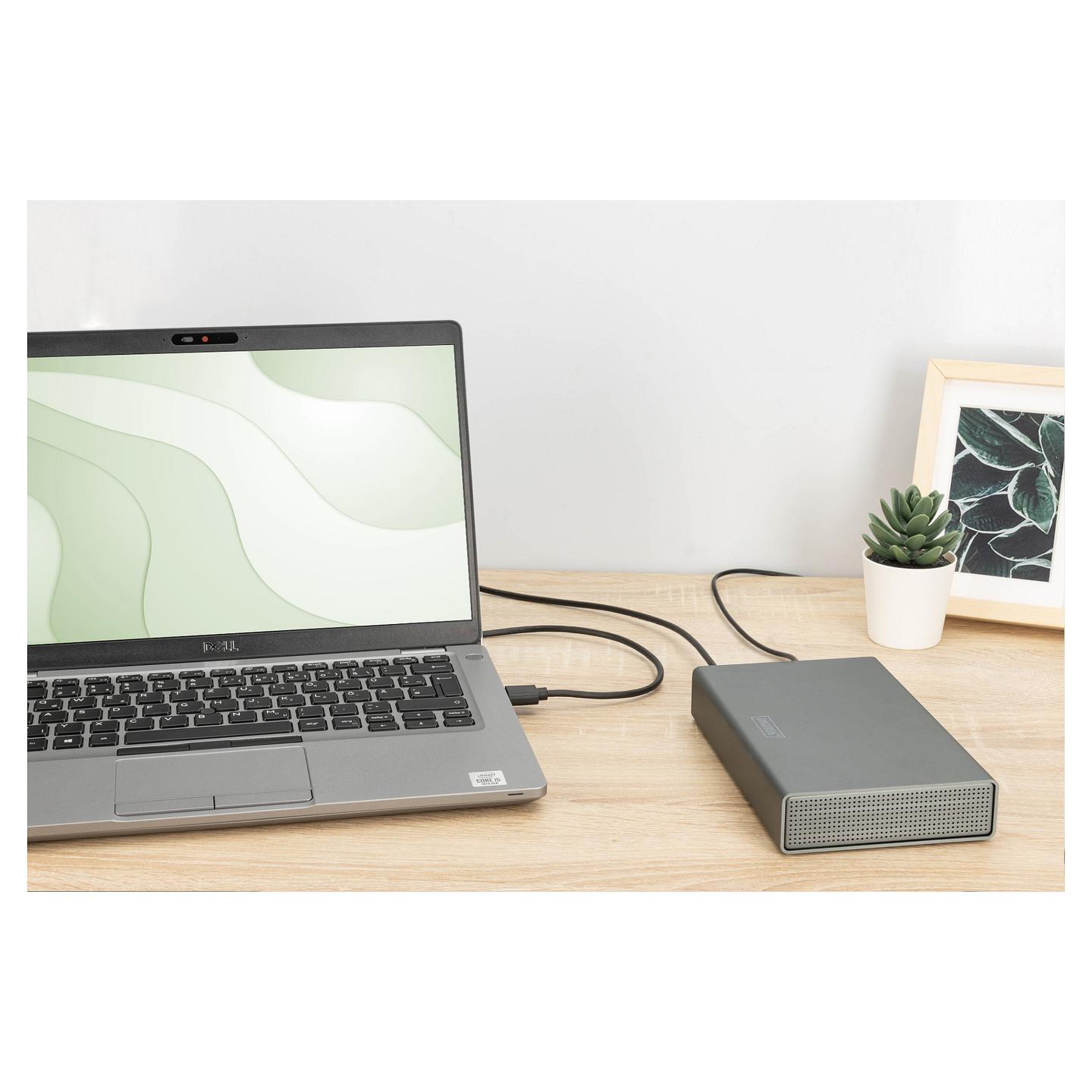 Këllëf për Disqe DIGITUS DA-71106-1, USB 3.0, SATA III, HDD/SSD 2,5" dhe 3,5", deri 16TB, Alumin - 2