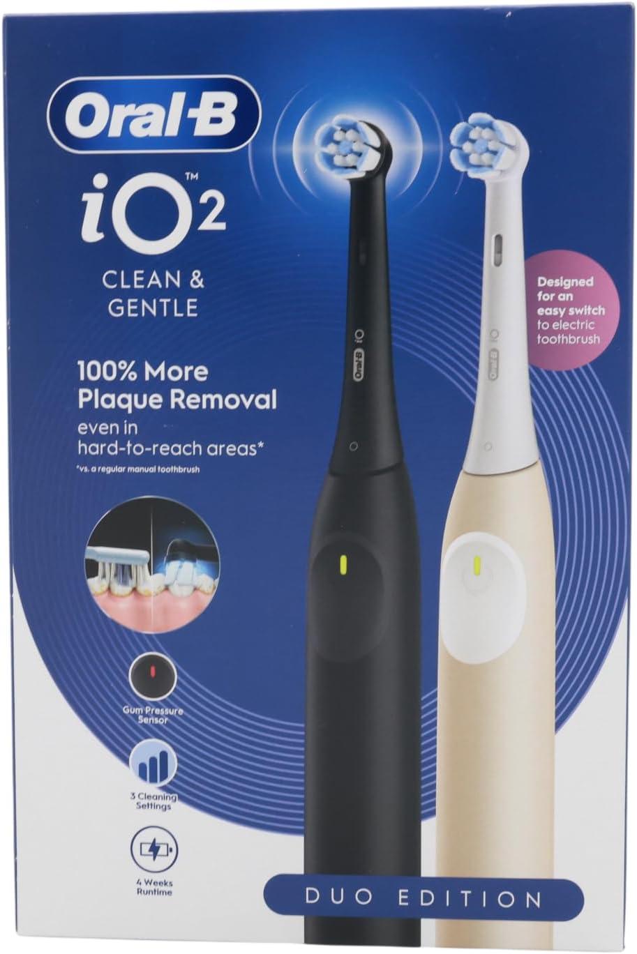 Furçë dhëmbësh elektrike Oral-B iO Series 2 DUO / 016704 / 3 Modalitete / Pressure Control – Zezë/Krem/Bardhë